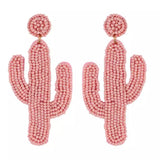 Pink Cactus Earring