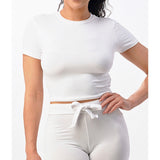 Hold Tight Crop Top (White)