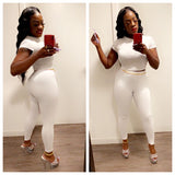 Hold Tight Crop Top (White)
