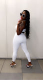 High waisted leggings (White)